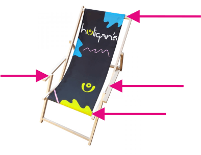 sunbed chair log prined manufacture