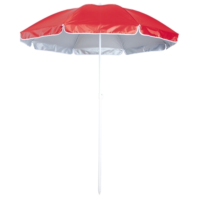 czerwony parasol plazowy logo